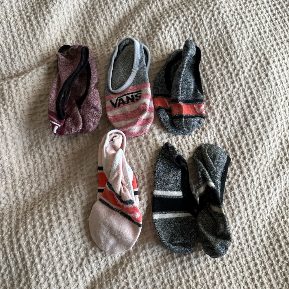 5 pair Vans no show socks